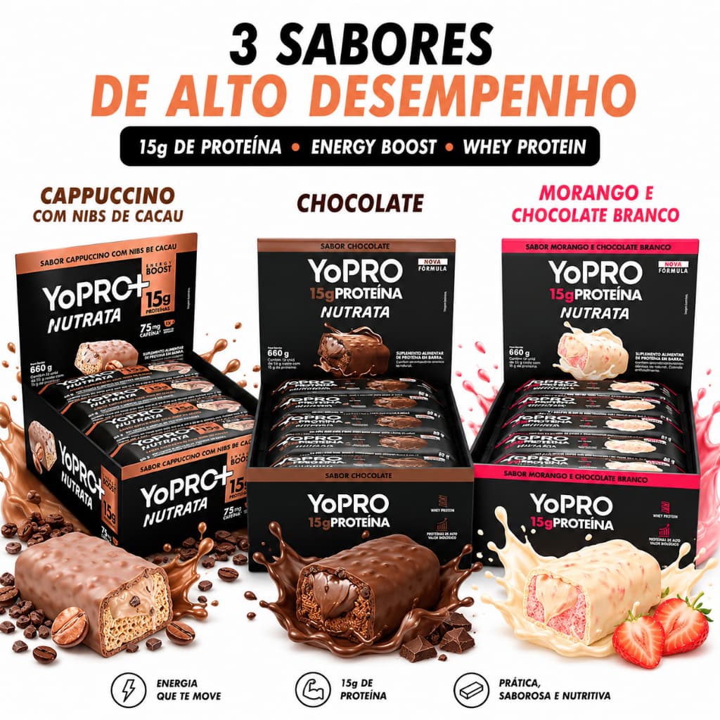 Yopro Bar 55g Display Com 12 Unidades  Nutrata