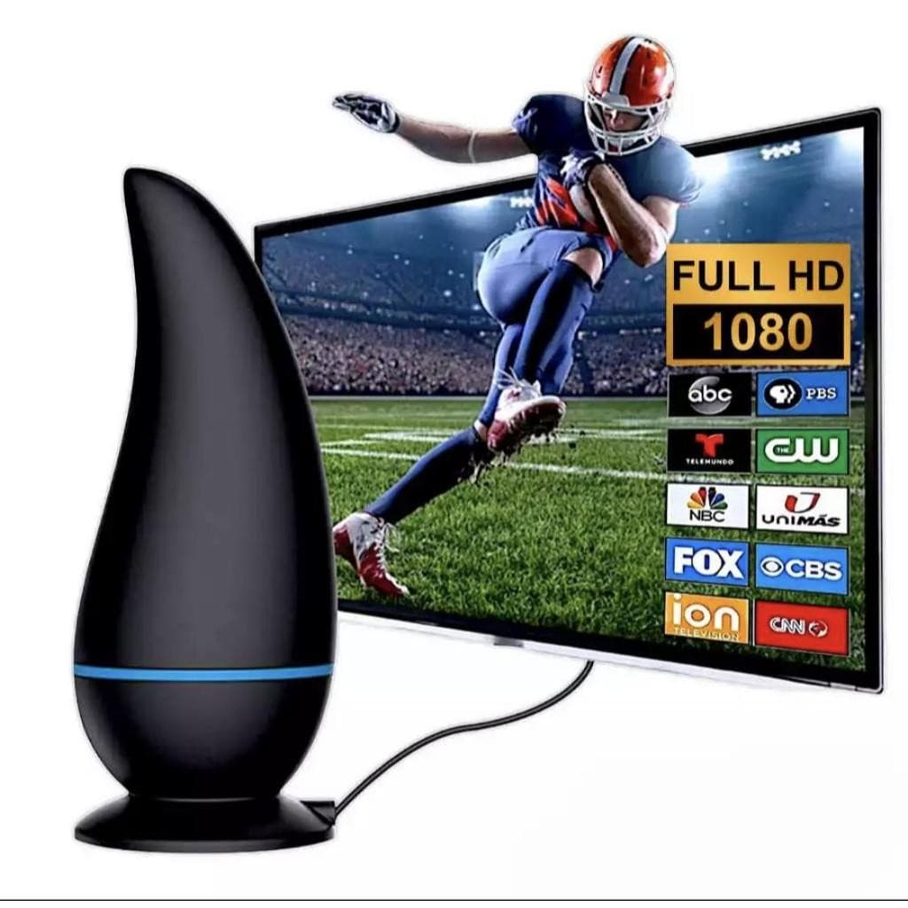 Antena Interna Para Tv Digital Amplificada 1080 Hdtv Cabo 3m
