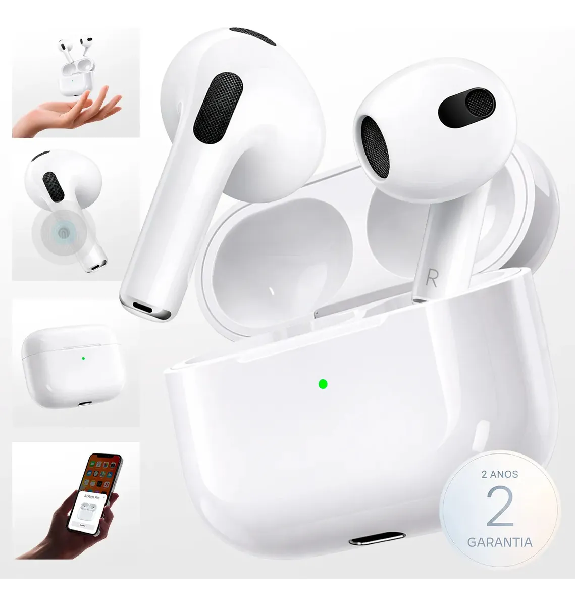 Fone Ouvido Bluetooth 5.4 Sem Fio Estojo De Carregamento Anti Ruido A Prova Dagua