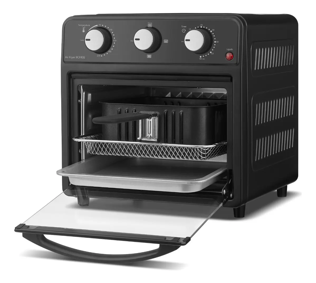 Fritadeira Air Fryer Bcfr05 Bella Cuccina 12l Preto Britânia