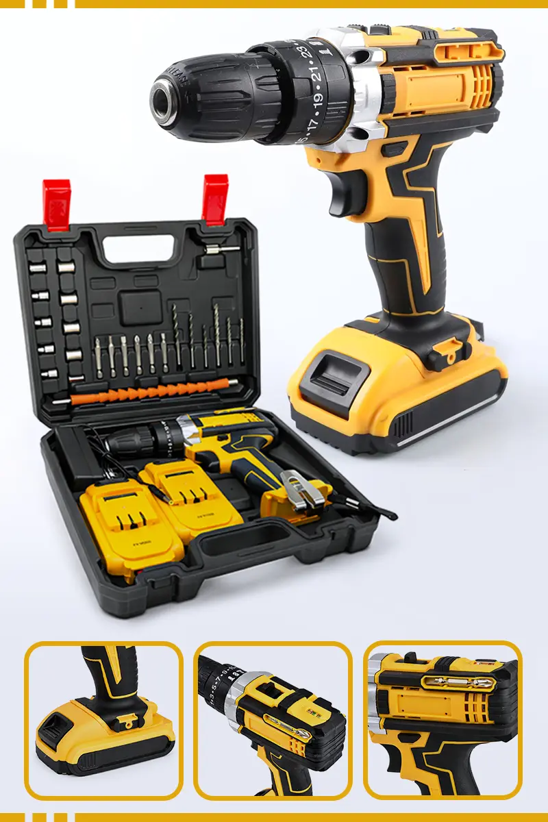 Furadeira Parafusadeira 48v Com 2 Baterias Recarregáveis Mackie Ferramentas