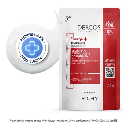 Shampoo Antiqueda Estimulante com Aminexil, Dercos Energy+ Vichy, 200g