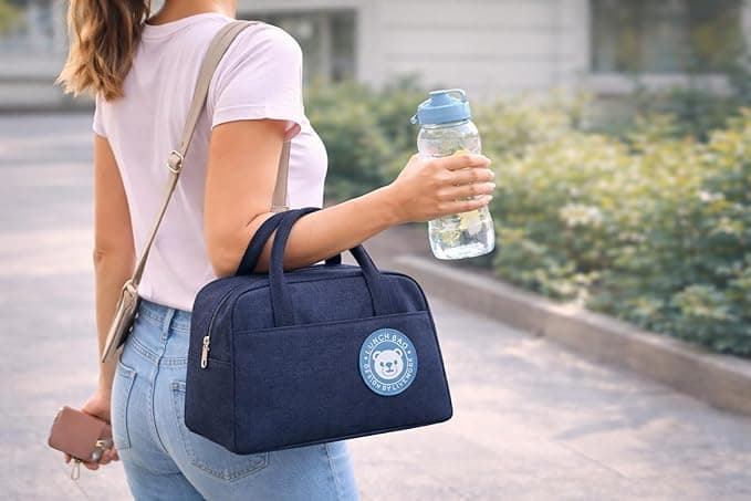 Bolsa Térmica Anti Vazamento Unissex para Marmita e Lancheira, Isolamento Térmico, Compacta e Portátil para Academia, Praia, Trilhas, Piquenique e Trabalho (AZUL MARINHO) | Amazon.com.br