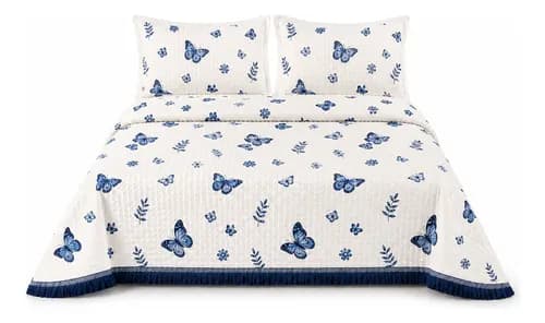 Colcha Cobre Leito Casal/queen Texturato Ss Textil Borboleta