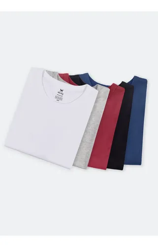 Kit Com 5 Camisetas Masculinas Básicas Slim Hering
