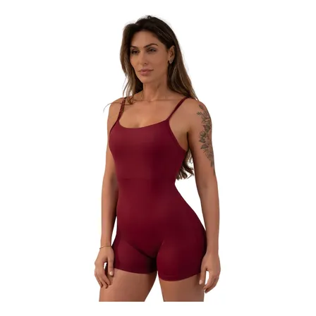 Macaquinho Feminino Fitness Academia Anatômico