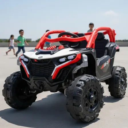 Carro Elétrico Infantil De Controle Remoto Quadriciclo Utv Cor Vermelho