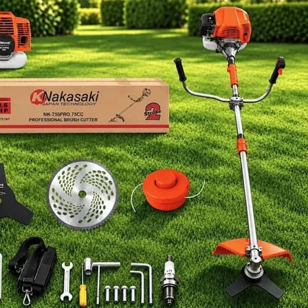 Roçadeira A Gasolina Nakasaki 75cc 6 Em 1 3,6hp